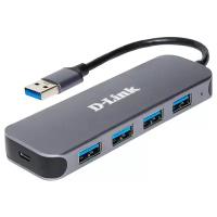 USB-концентратор D-Link DUB-1341/C, разъемов: 4