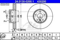 Диск тормозной передн, BMW: X5 3.0 si/xDrive 30 d/xDrive 30 i/xDrive 35 d 07-, X5 xDrive 30 d 13-, 24013002001 ATE 24.0130-0200.1