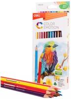 Deli Карандаши цветные Color Emotion 12 цветов (EC00200) разноцветный