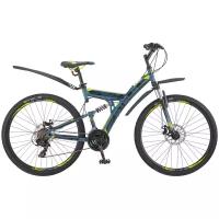 Горный (MTB) велосипед STELS Focus MD 21-sp 27.5 V010 (2019) серый/ желтый 19