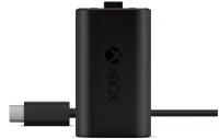 Microsoft Аккумулятор с кабелем зарядки USB Type-C для геймпада Xbox Series S/Series X/One черный