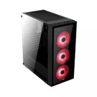 Компьютерный корпус AeroCool Quartz Black/red