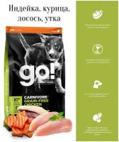 Go! Carnivore Gf Chicken, Turkey + Duck Puppy Recipe Df 36/18 (1,6 кг) Сухой беззерновой корм для щенков всех пород 4 вида мяса: индейка, курица, лосось, утка