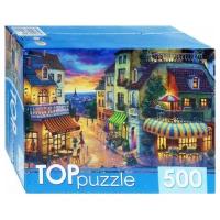 Пазл Рыжий кот TOP puzzle Парижская улица (ХТП500-4224), 500 дет., голубой