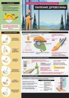 Комплект плакатов Безопасность труда при деревообработке, 5 листов А2