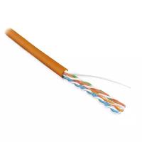 Интернет кабель витая пара Hyperline UUTP4-C5E-S24-IN-LSZH, cat 5e, бухта 305 м, оранжевый