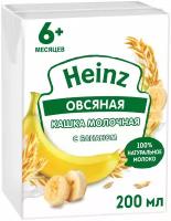 Каша Heinz молочная овсяная с бананом, с 6 месяцев, 200 мл, 6 уп