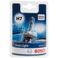 Лампа автомобильная галогенная Bosch Pure Light 1987301012 H7 12V 55W 1 шт. желтый свет