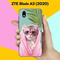Силиконовый чехол на ZTE Blade A3 (2020) Кот В Очках / для ЗТЕ Блейд А3 (2020)