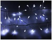 Электрогирлянда (роса), 240 холодных белых mini-LED огней, 2.4+5 м, серебряная проволока, уличная, Koopman International