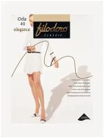 Колготки Filodoro Classic Oda Elegance, 40 den, размер 2, бежевый, бордовый