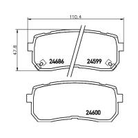 Дисковые тормозные колодки задние Textar 2459901 (4 шт.)