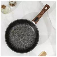 Сковорода Granit ultra, d=26 см, стеклянная крышка, съёмная ручка, антипригарное покрытие