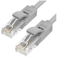 GCR Патч-корд прямой 20.0m UTP кат.5e, серый, 24 AWG, литой, ethernet high speed 1 Гбит/с, RJ45, T568B