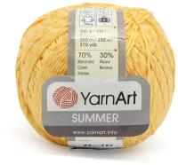 Пряжа для вязания YarnАrt 'Summer' 100гр 350м (70% хлопок, 30% вискоза) (23 желтый), 4 мотка