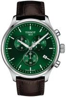 Наручные часы TISSOT T-Sport Часы Tissot Chrono Xl Classic T116.617.16.091.00, зеленый, серебряный