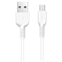 Data-кабели Hoco Кабель Hoco X20, microUSB - USB, 2,4 А, 1 м, PVC оплетка, белый