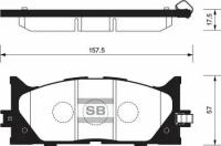 Колодки тормозные передние Sangsin Brake SP2080