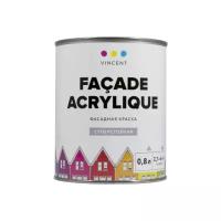 Краска акриловая VINCENT Facade Acrylique матовая белый 0.8 л