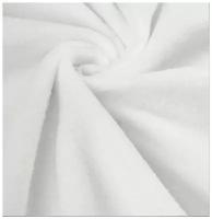 Ткань для шитья, Флис антипиллинг, двухсторонний, Белый 190гр/м2, ширина 150см длина 250 см