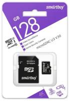 Smart Buy micro SDXC 128GB Class10 U3 V30 A1 Advanced R/W:90/55 MB/s (с адаптером SD)