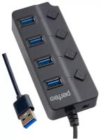 USB-HUB Perfeo 4 Port, 3.0 (PF-H032 Black) чёрный