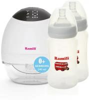 Молокоотсос Ramili SE500 с двумя противоколиковыми бутылочками 240ML