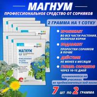 Магнум от сорняков и проростков в почве Avgust, 7 упаковок по 2 г