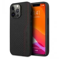 Чехол CG Mobile AMG PU Carbon effect Red stiching Hard для iPhone 13 Pro Max, цвет Черный (AMHCP13XDEBK)