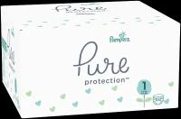 Pampers подгузники Pure Protection 1 (2-5 кг), 102 шт., белый