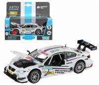 Металлический транспорт Автопанорама Машина металлическая BMW M3 DTM 1:32, инерция, световые и звуковые эффекты, открываются двери, цвет белый