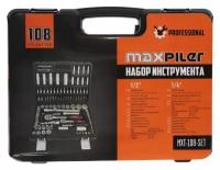 Набор инструментов MAXPILER MXT-108-SET, 108 предм., черный