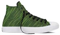 Кеды Converse Chuck Taylor All Star, летние, повседневные, анатомическая стелька, высокие, размер 4US (36.5EU), зеленый