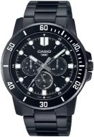 Наручные часы CASIO Collection MTP-VD300B-1E, черный, серебряный