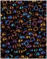 Японский бисер Toho, размер 11/0, цвет: Окрашенный изнутри глянцевый светлый аметист/черный (251), 10 грамм