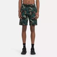 Шорты Reebok Identity Motion Camo Shorts, размер L INT, черный, зеленый