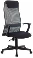 Кресло руководителя, Офисное кресло Бюрократ KB-8, Ткань, Сетка, серый