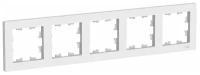 Рамка 5-постовая для розеток и выключателей 4 шт Schneider Electric/Systeme Electric AtlasDesign белый шнайдер ATN000105