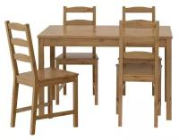 Йокмокк стол и 4 стула, морилка, антик