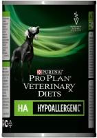 Pro Plan Veterinary Diets HA для щенков и взрослых собак, для снижения непереносимости ингредиентов и питательных веществ, Консерва, 400 г