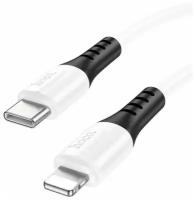 USB дата кабель Lightning to Type-C (PD), HOCO, X82, силиконовый, 1м, белый
