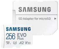 Карта памяти Samsung microSDXC EVO Plus Class10 UHS-I U3 (130MB/s) 256GB + ADP (EU)