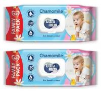 Ultra Fresh Baby Влажные салфетки для детей и мам 120 шт с клапаном (2уп)