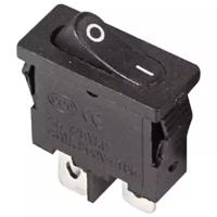 Выключатель клавишный Rexant Mini ON-OFF черный (250В 6А (2с)) {36-2050}
