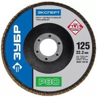 Лепестковый диск ЗУБР 36591-125-80