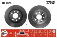 Диск торм. OPEL/DAEWOO ESPERO перед. вент. . 1 шт (min 2 шт) TRW DF1625