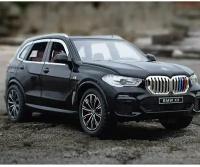 Модель автомобиля BMW X5 - Масштаб 1/24 (Металлический корпус. Резиновые колеса. Свет. Открываются все двери, капот, багажник. Инерционный механизм)