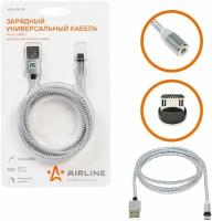 Зарядный универсальный датакабель microUSB с магнитным коннектором AIRLINE, арт. ACH-M-18