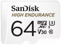 Карта памяти Micro SecureDigital 64Gb SanDisk High Endurance microSDXC class 10 UHS-1 U3 V30 (SDSQQNR-064G-GN6IA)