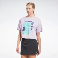 Футболка Reebok TE GRAPHIC TEE - VERBIAGE, размер M, фиолетовый